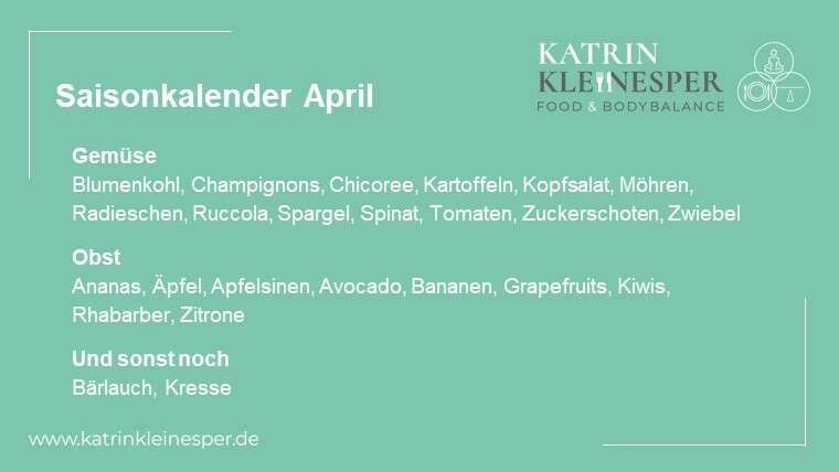 Saisonkalender April